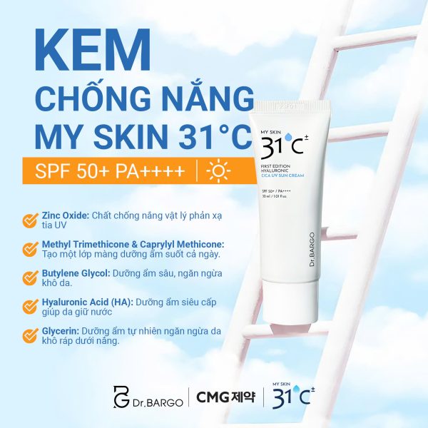 Kem chống nắng My Skin 31°C SPF50+PA++++ - Hình ảnh 5