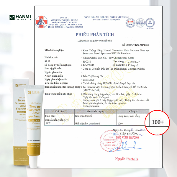 Kem chống nắng phổ rộng Hanmi SPF50+ PA++++ - Hình ảnh 2