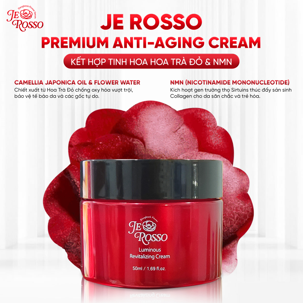 Kem dưỡng JE ROSSO cấp ẩm, giảm lão hóa 50gr - JE ROSSO Luminous Revitalizing Cream - Hình ảnh 2