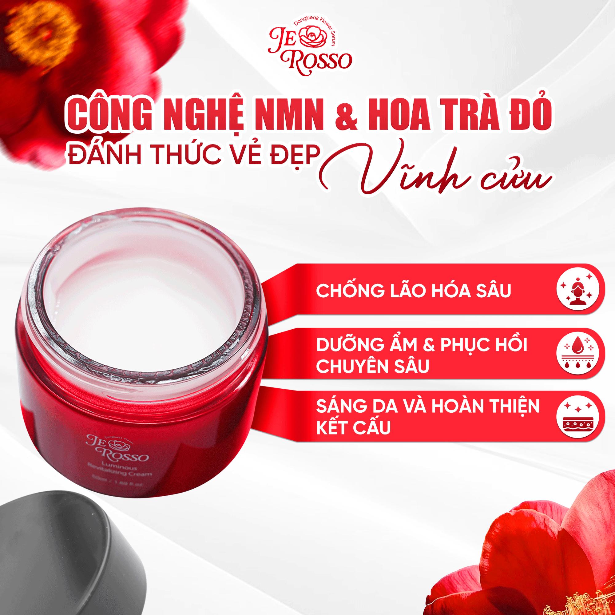 Kem dưỡng JE ROSSO cấp ẩm, giảm lão hóa 50gr - JE ROSSO Luminous Revitalizing Cream - Hình ảnh 3